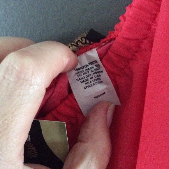 Vibrant pink/dark coral one shoulder flowy mini M - Picture 4 of 4